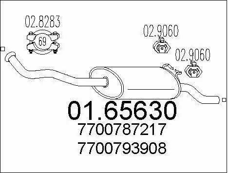 Rear Muffler (01.65630)