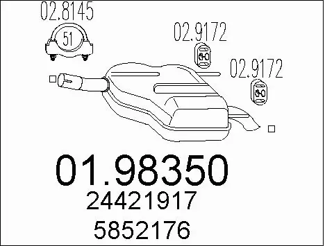 Rear Muffler (01.98350)