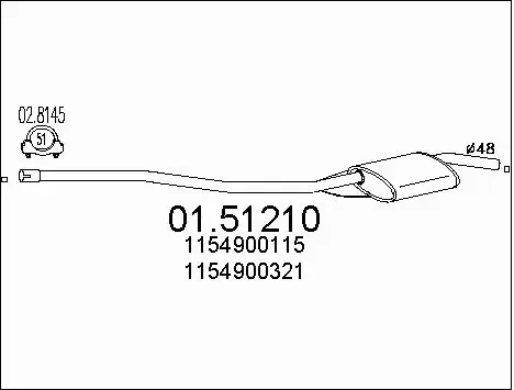Centre Muffler (01.51210)