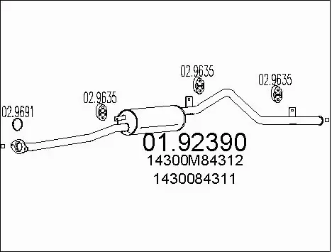 Rear Muffler (01.92390)