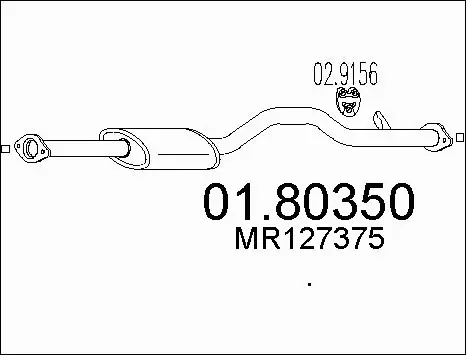 Centre Muffler (01.80350)