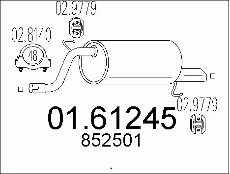 Rear Muffler (01.61245)
