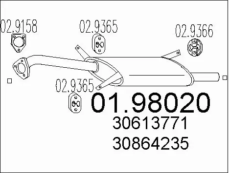 Rear Muffler (01.98020)
