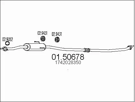 Centre Muffler (01.50678)