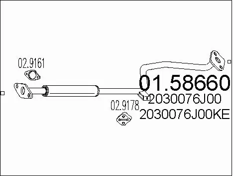 Centre Muffler (01.58660)