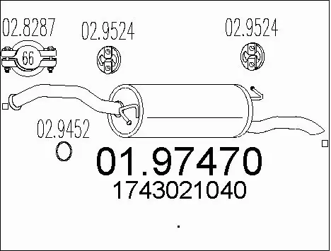 Rear Muffler (01.97470)