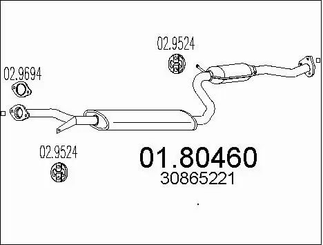 Centre Muffler (01.80460)