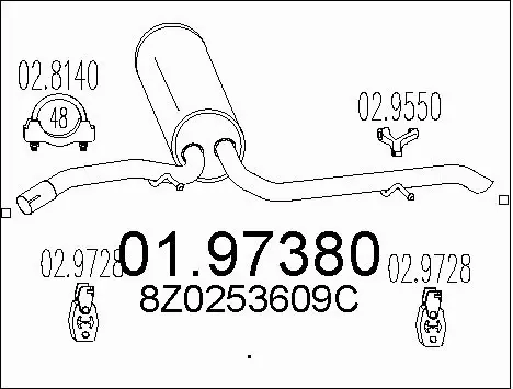 Rear Muffler (01.97380)