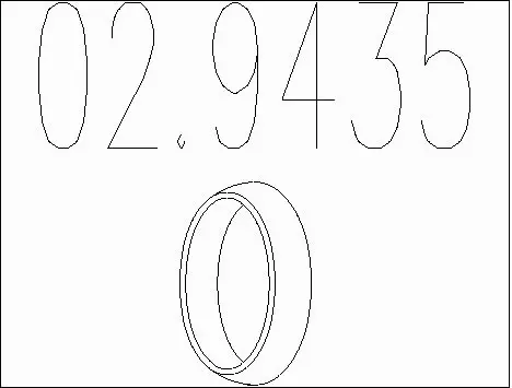 Seal Ring, exhaust pipe (02.9435)