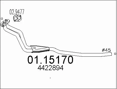 Exhaust Pipe (01.15170)