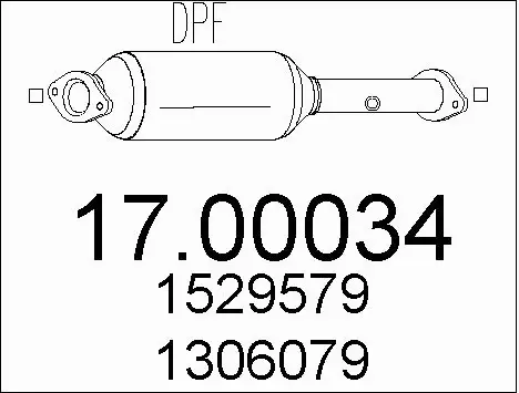 Soot/Particulate Filter, exhaust system (17.00034)