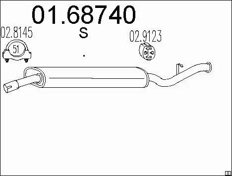 Rear Muffler (01.68740)