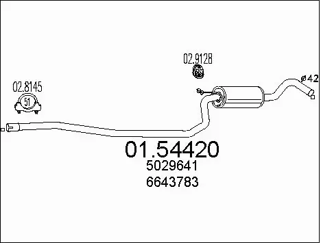 Centre Muffler (01.54420)