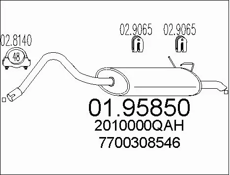 Rear Muffler (01.95850)