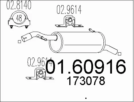 Rear Muffler (01.60916)