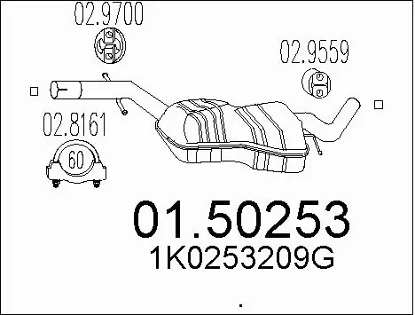 Centre Muffler (01.50253)