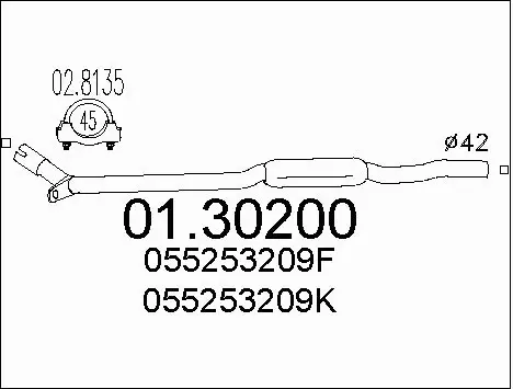 Front Muffler (01.30200)