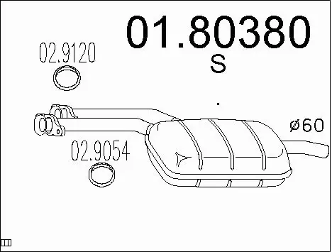 Centre Muffler (01.80380)