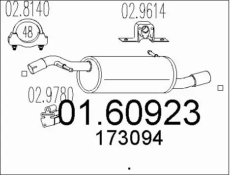 Rear Muffler (01.60923)