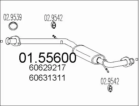 Centre Muffler (01.55600)