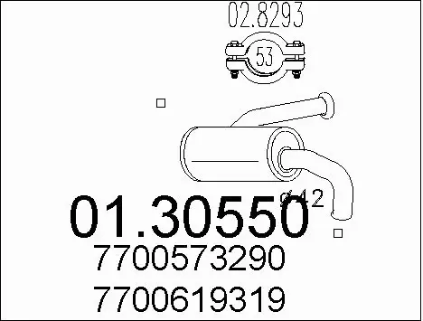 Front Muffler (01.30550)