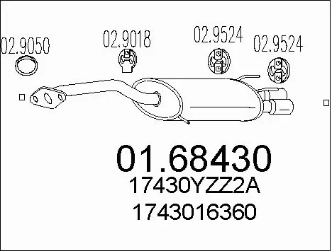 Rear Muffler (01.68430)