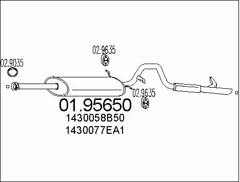 Rear Muffler (01.95650)