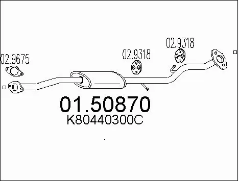 Centre Muffler (01.50870)