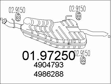 Rear Muffler (01.97250)