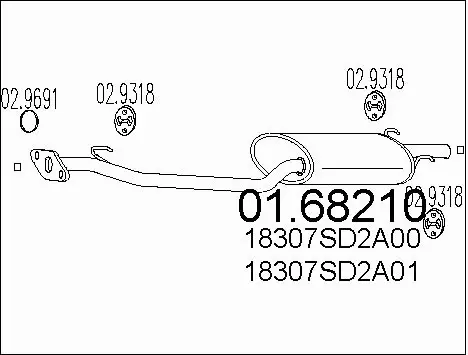 Rear Muffler (01.68210)