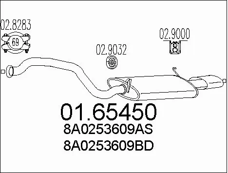 Rear Muffler (01.65450)