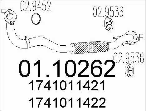 Exhaust Pipe (01.10262)