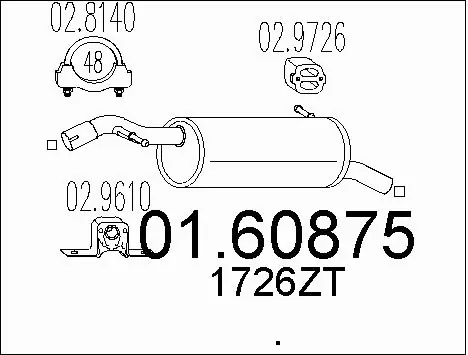 Rear Muffler (01.60875)