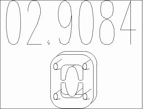 Rubber Buffer, muffler (02.9084)