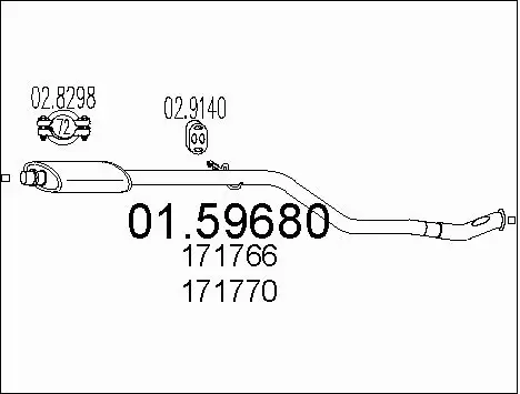 Centre Muffler (01.59680)