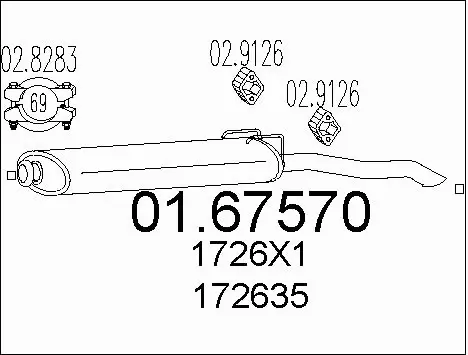Rear Muffler (01.67570)