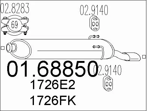 Rear Muffler (01.68850)