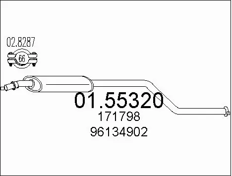 Centre Muffler (01.55320)