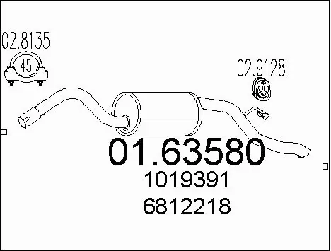 Rear Muffler (01.63580)