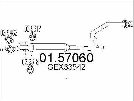 Centre Muffler (01.57060)