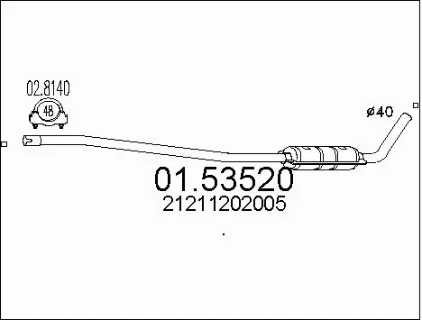 Centre Muffler (01.53520)