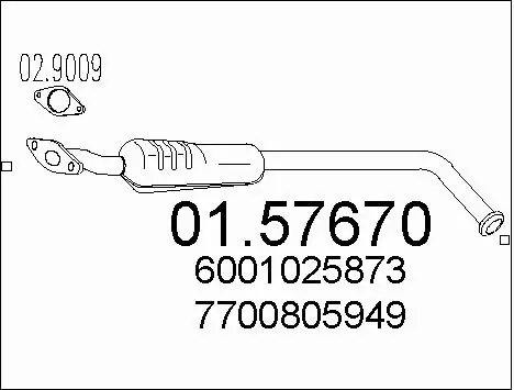 Centre Muffler (01.57670)