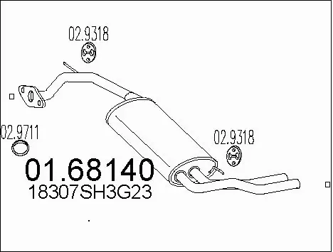 Rear Muffler (01.68140)