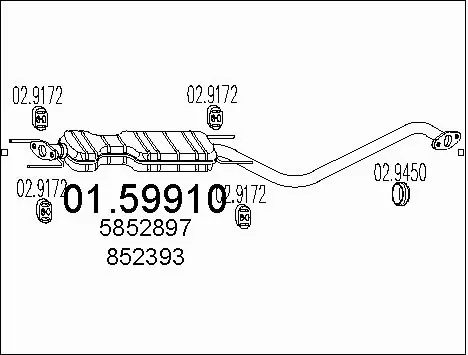 Centre Muffler (01.59910)