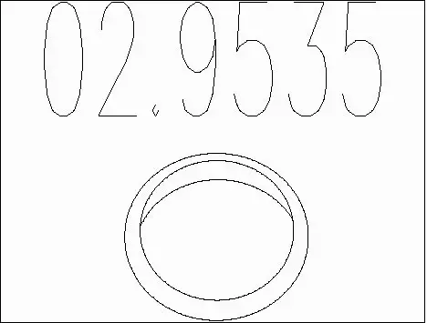 Seal Ring, exhaust pipe (02.9535)