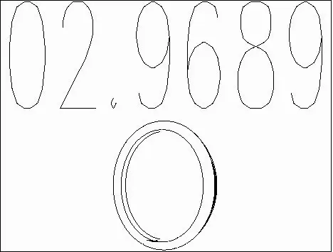 Gasket, exhaust pipe (02.9689)