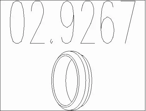 Seal Ring, exhaust pipe (02.9267)