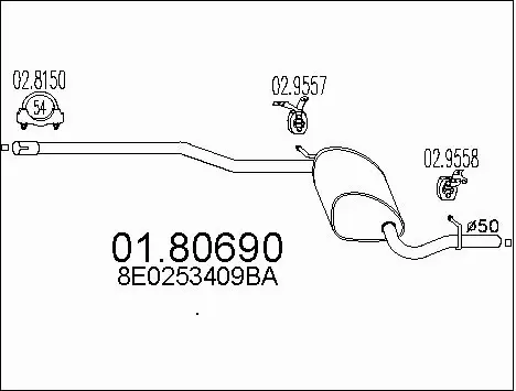Centre Muffler (01.80690)