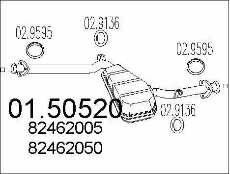 Centre Muffler (01.50520)
