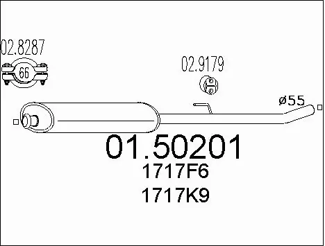 Centre Muffler (01.50201)